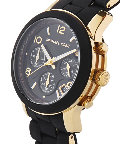 michael kors gold and black bracelet|Michael Kors gold bracelet watch.